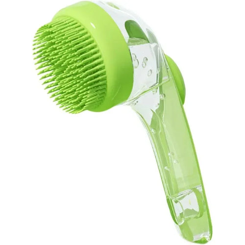 Badebørste til små hunde og katte – silikone med shampoodispenser